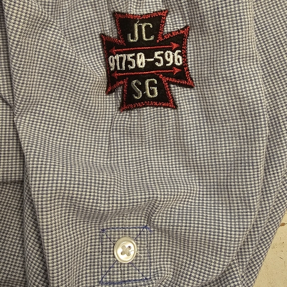 First Wave long sleeve button down shirt 100% Cotton Size 8 Boys - Picture 5 of 7